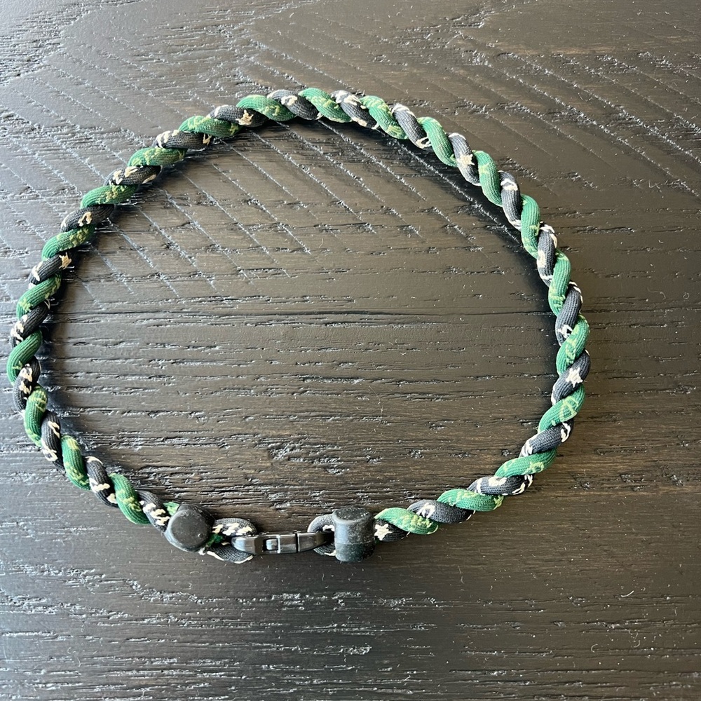 Phiten Green/BlackTornado Titanium Necklace